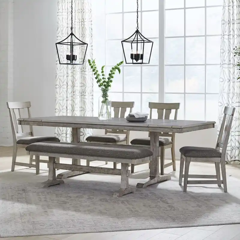 Hallendale 6 Piece Trestle Table Set - Liberty