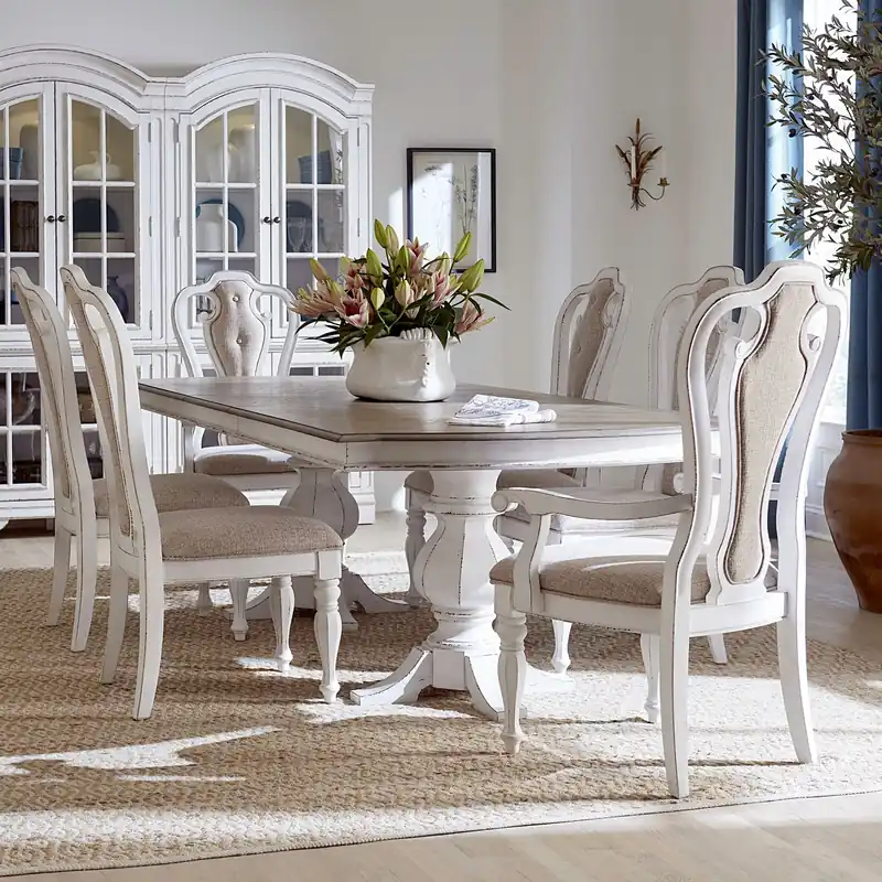 Magnolia Manor Alt 7 Piece Double Pedestal Table Set - Liberty