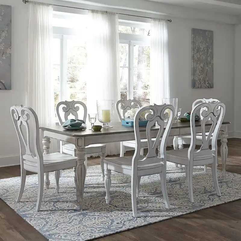 Magnolia Manor Opt 7 Piece Rectangular Table Set - Liberty