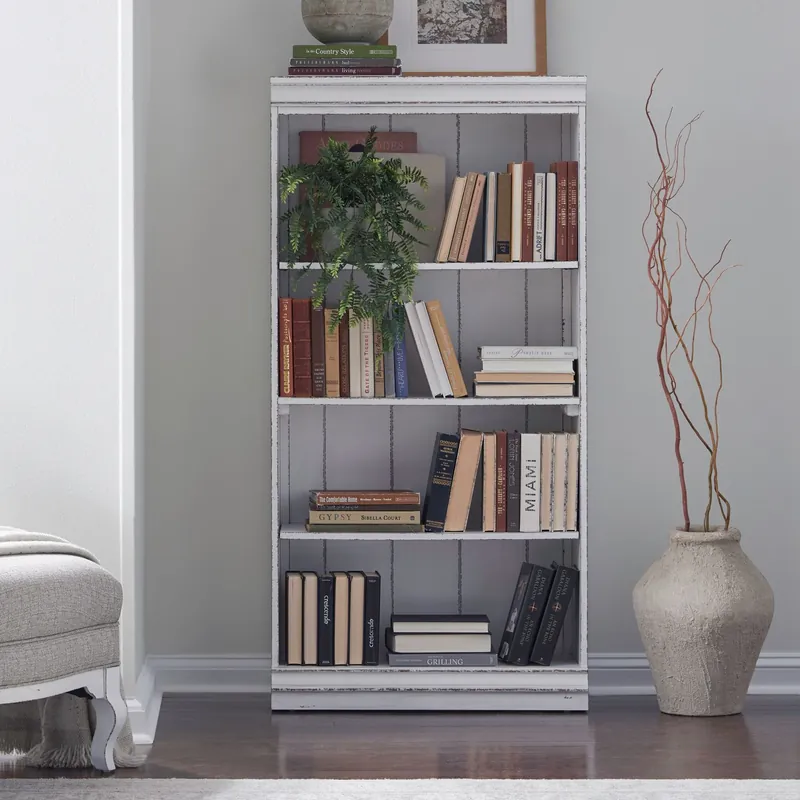 Magnolia Manor 60 Inch Bookcase (RTA) - Liberty