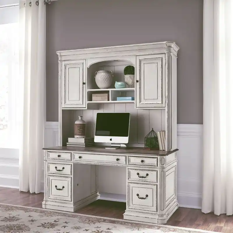Magnolia Manor Credenza & Hutch - Liberty