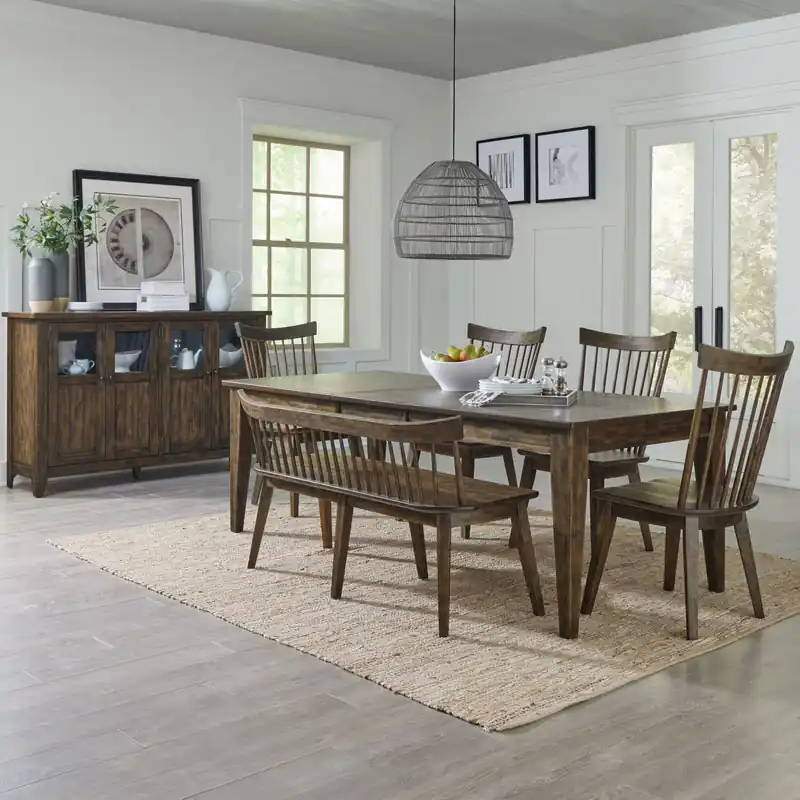 Midland Falls 6 Piece Rectangular Table Set - Liberty