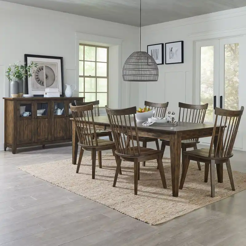 Midland Falls 7 Piece Rectangular Table Set - Liberty