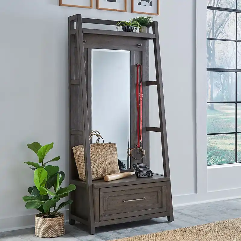 Modern Farmhouse 2 Piece Hall Tree Set - Liberty