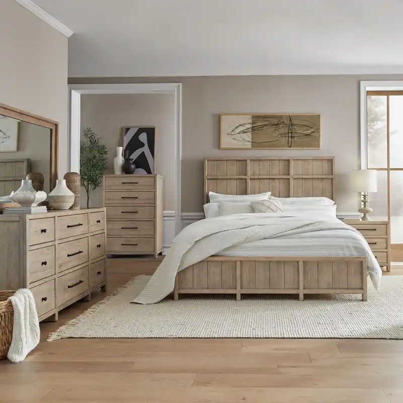 Proximity Place King California Panel Bed, Dresser & Mirror, Chest, Night Stand - Liberty