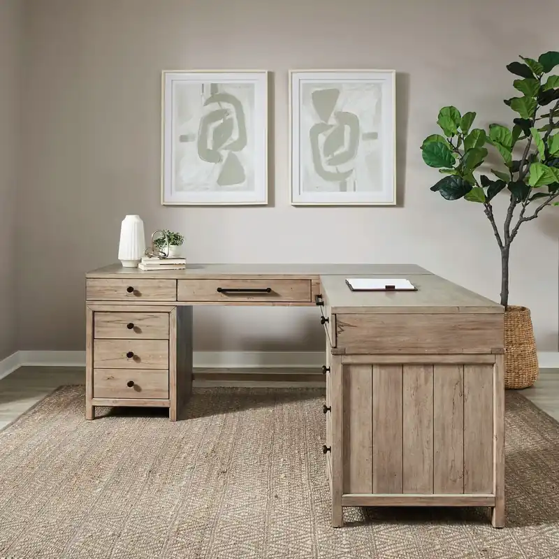 Proximity Place L Shaped Desk Set - Liberty