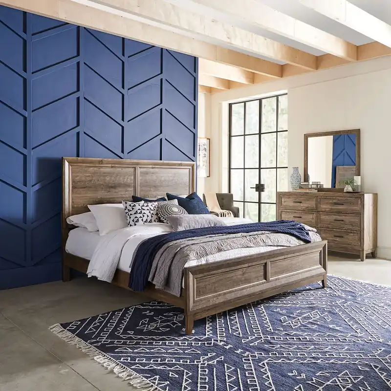 Ridgecrest King Panel Bed, Dresser & Mirror - Liberty