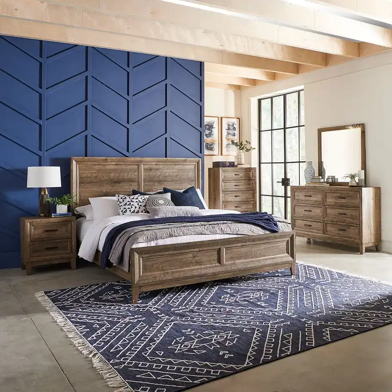 Ridgecrest Queen Panel Bed, Dresser & Mirror, Chest, Night Stand - Liberty