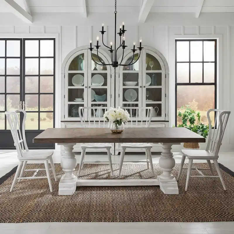 River Place 5 Piece Trestle Table Set - Liberty