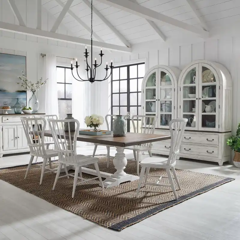 River Place 7 Piece Trestle Table Set - Liberty