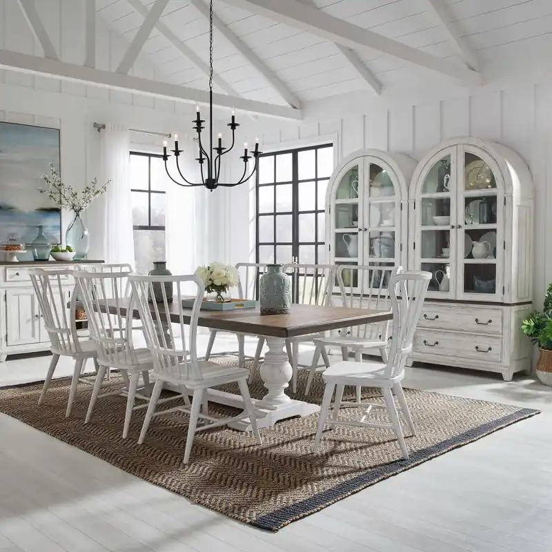 River Place 9 Piece Trestle Table Set - Liberty
