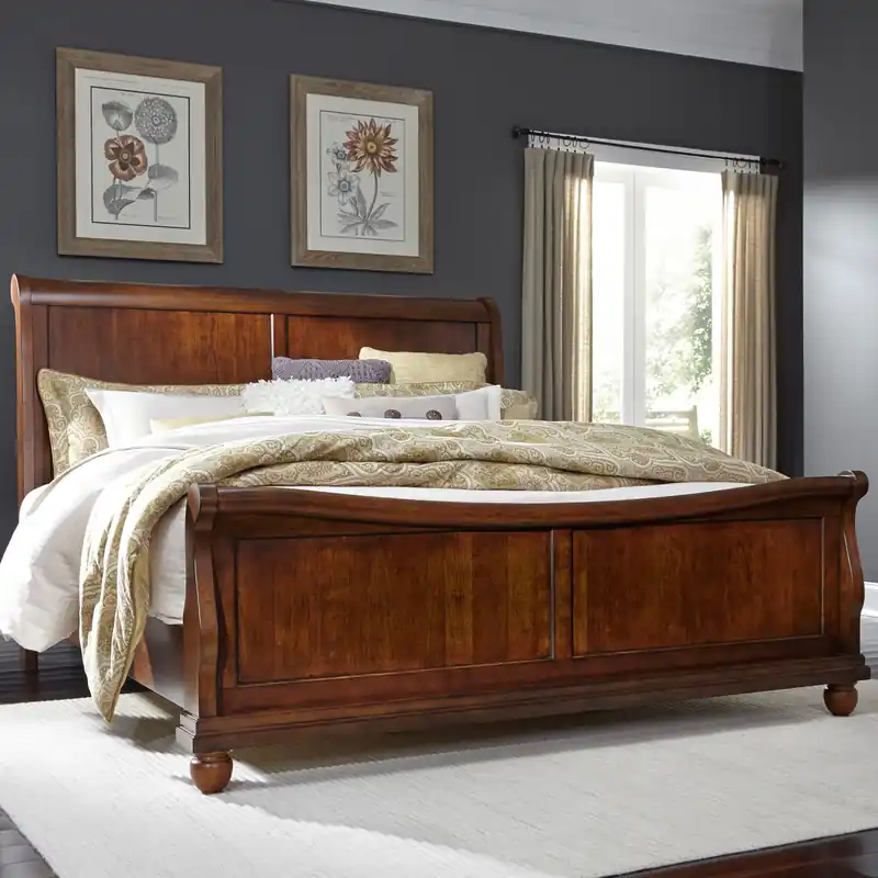 Rustic Traditions King Sleigh Bed - Liberty