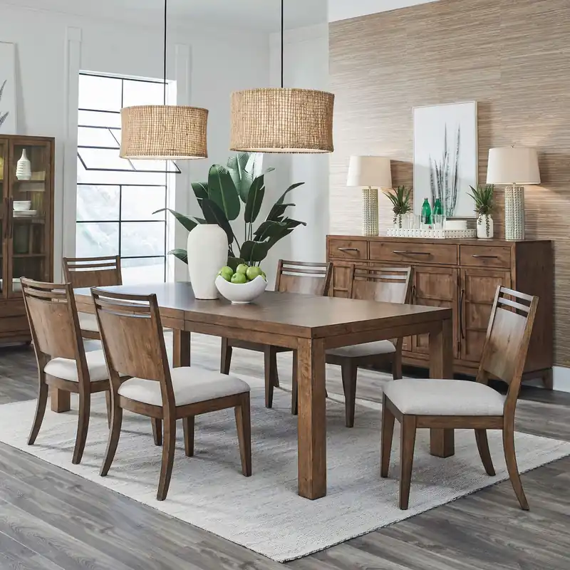 Shaker Lakes Opt 7 Piece Rectangular Table Set - Liberty