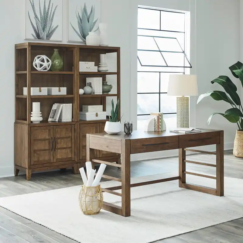 Shaker Lakes Desk & Bookcase Set - Liberty