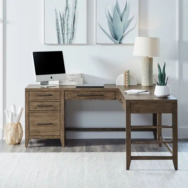 Shaker Lakes L Shaped Desk Set - Liberty