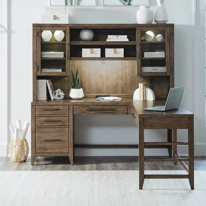 Shaker Lakes Opt L Shaped Desk Set - Liberty