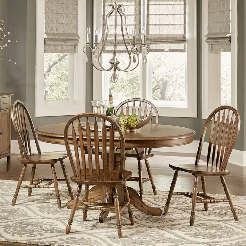 Carolina Crossing 5 Piece Pedestal Table Set - Liberty