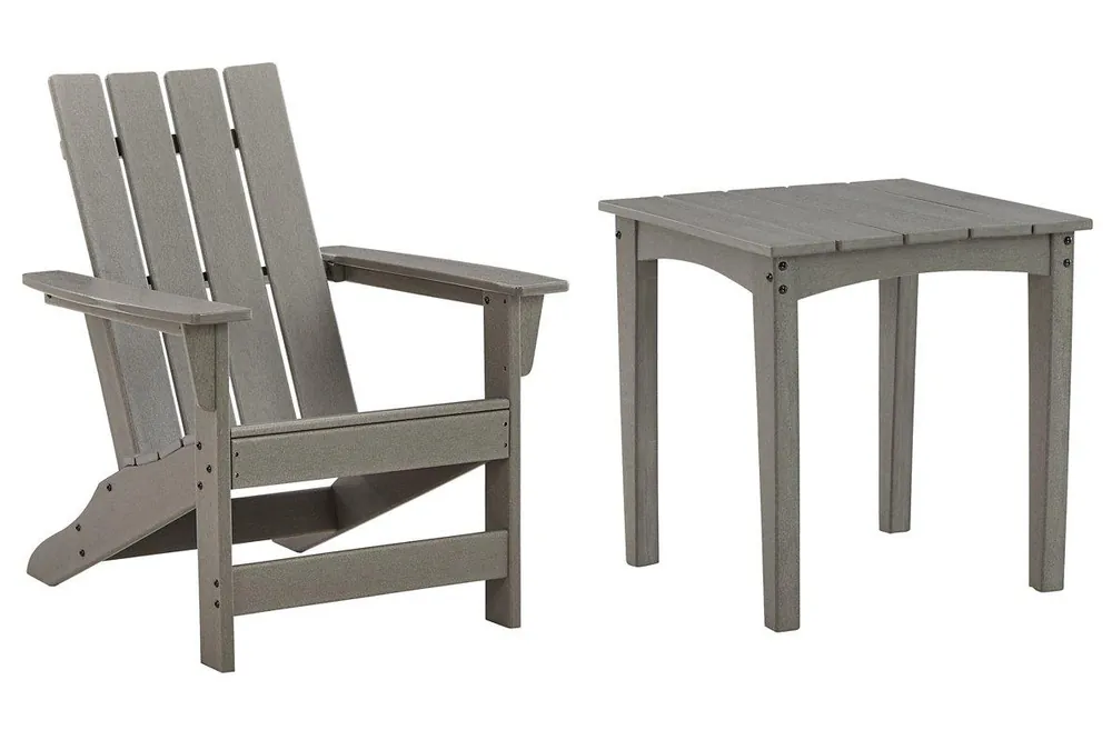 Visola Outdoor Adirondack Chair and End Table - Ashley Furniture