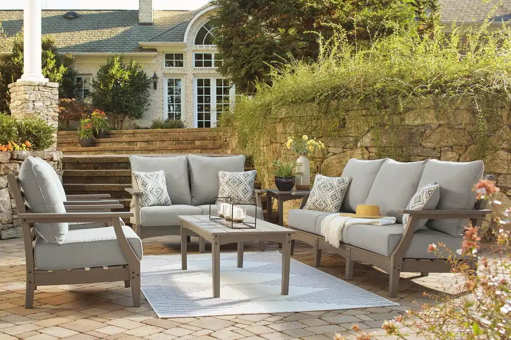 Visola Outdoor Sofa and Loveseat Set - Ashley Furniture