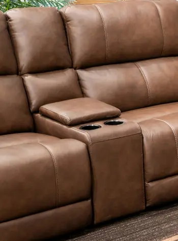 Bleckley Power Reclining Sectional Loveseat with Console - Ashley Furniture