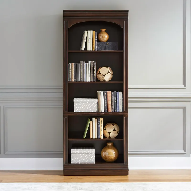 Brayton Manor Jr Executive Open Bookcase in Cognac - Liberty