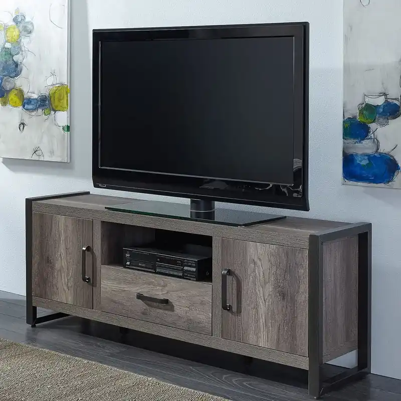 Farmhouse Tanners Creek Entertainment TV Stand in Greystone - Liberty