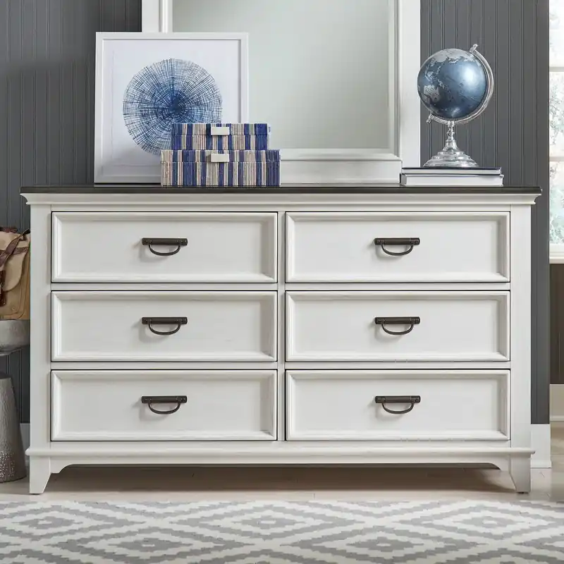 Allyson Park Drawer Dresser in White - Liberty