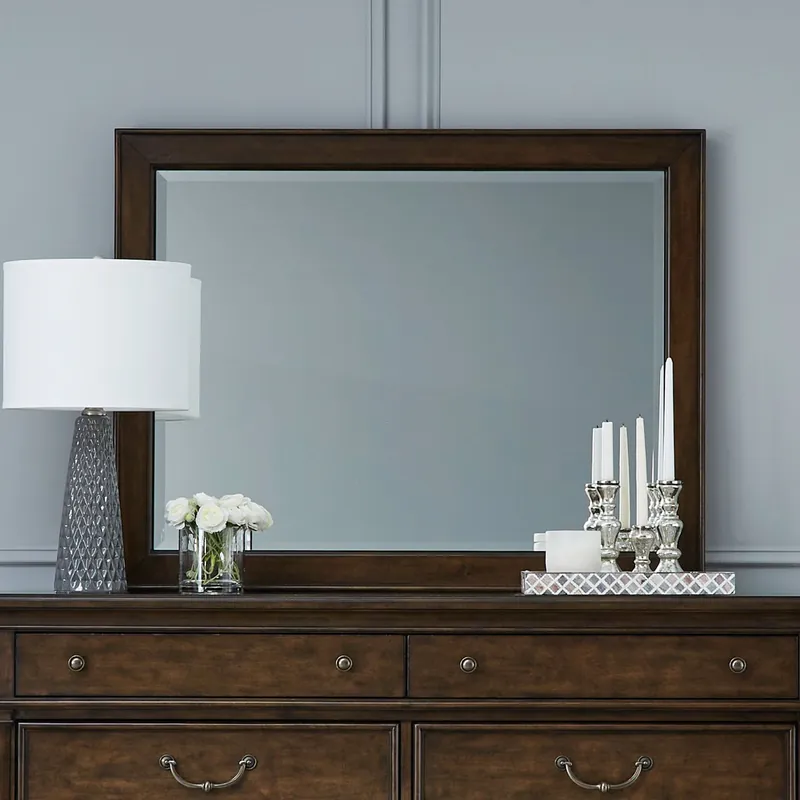 Arden Road Landscape Mirror in Satin Cherry - Liberty