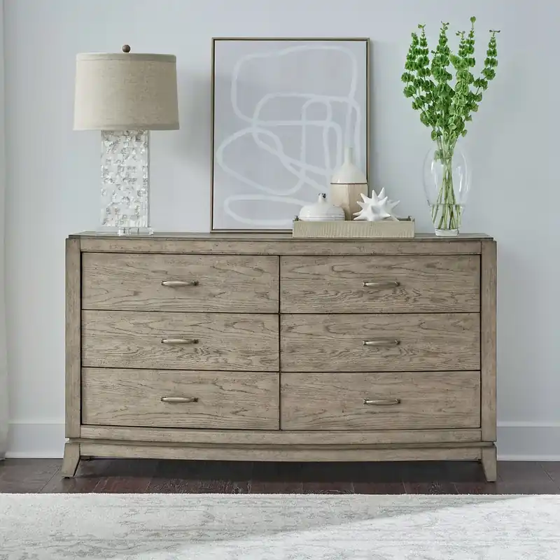 Avalon 6 Drawer Dresser in Burnished Beige - Liberty