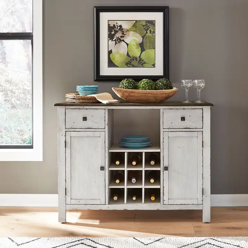 Carolina Crossing Server in White - Liberty