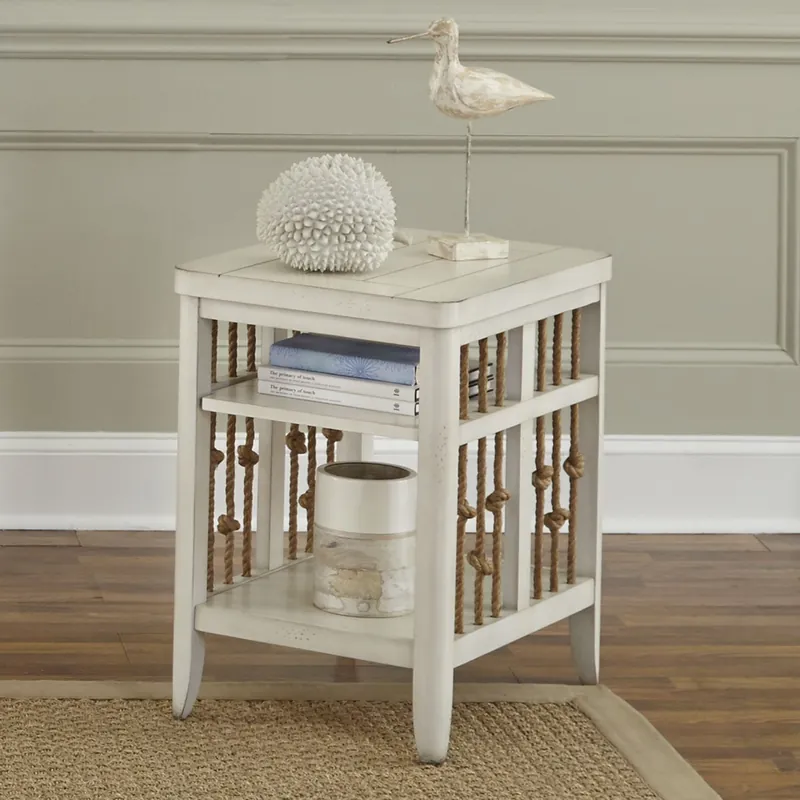 Dockside II Chair Side Table in White - Liberty