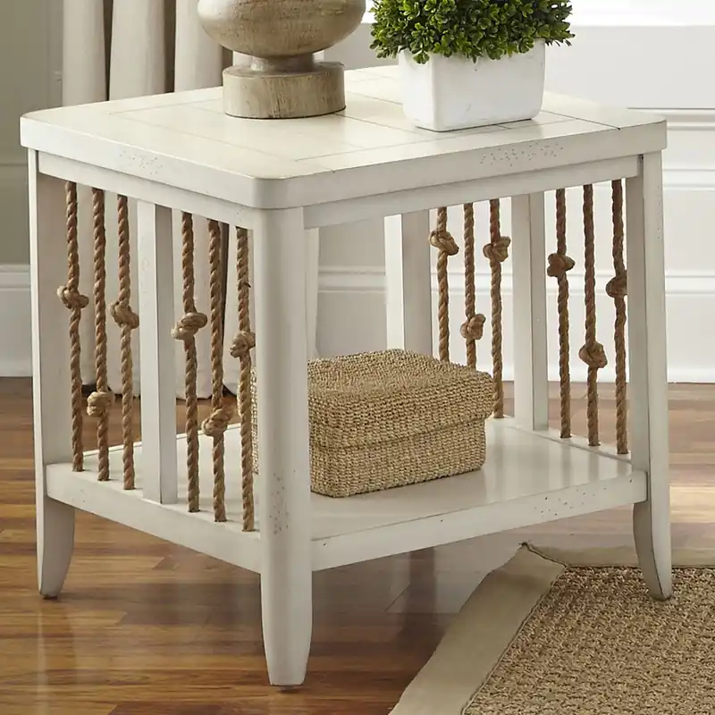 Dockside II End Table in White - Liberty