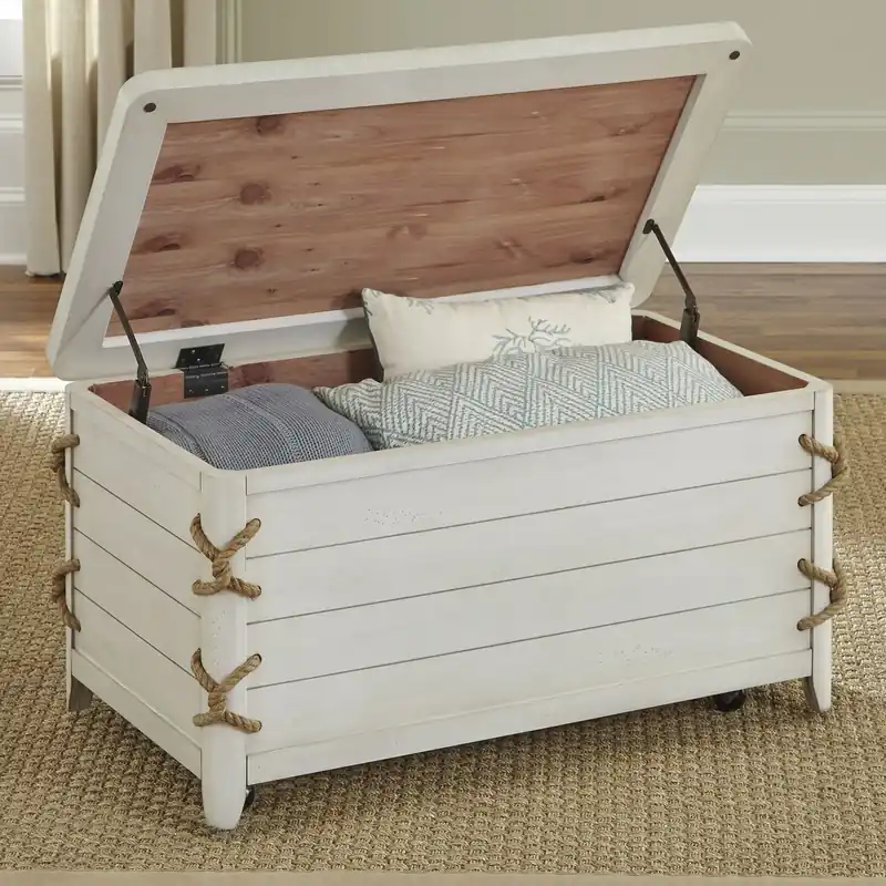 Dockside II Storage Trunk in White - Liberty