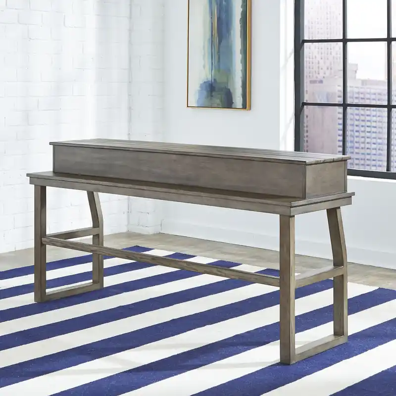 Hayden Way Console Bar Table in Gray - Liberty