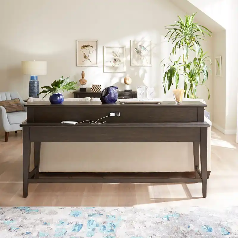 Mill Creek Console Bar Table in Peppercorn - Liberty