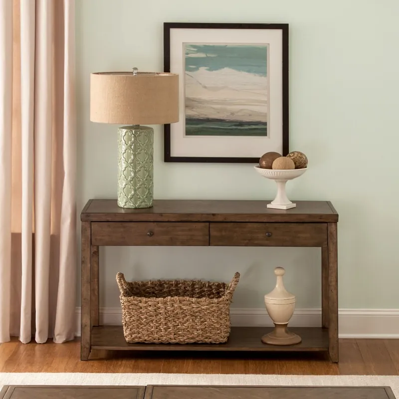 Mitchell Sofa Table in Brown - Liberty