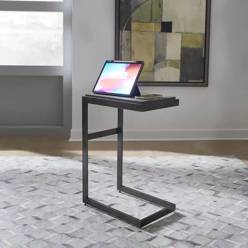 Modern View Laptop Table in Gray - Liberty