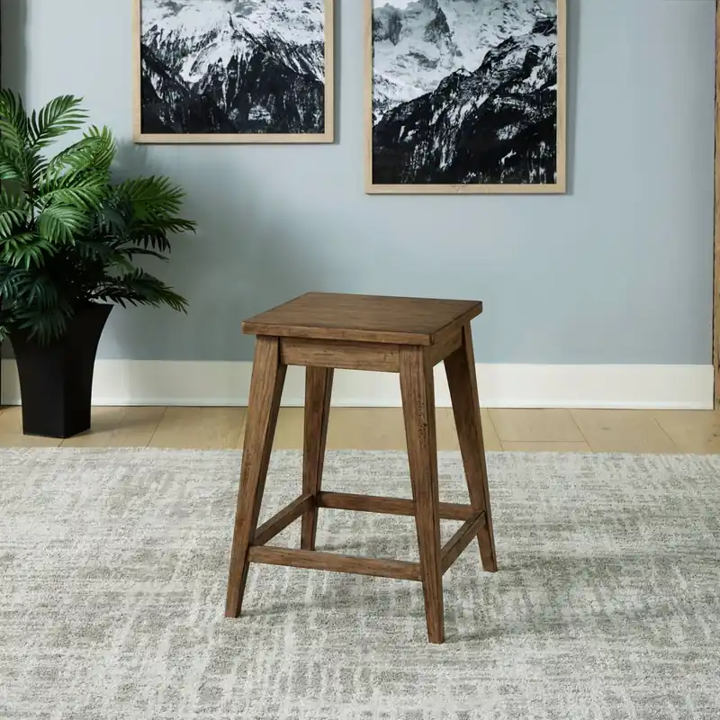 Pinebrook Ridge Console Stool in Weathered Toffee - Liberty