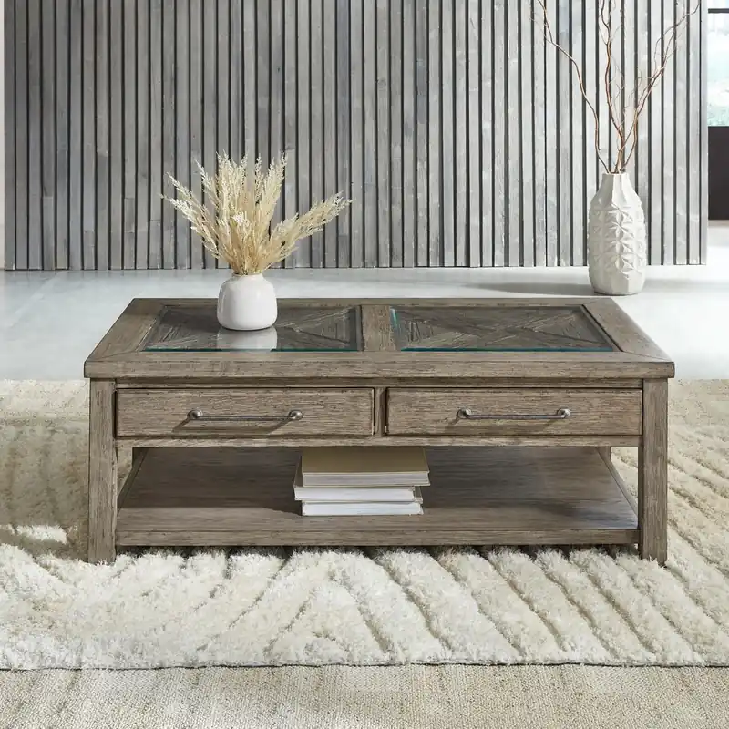 Skyview Lodge Cocktail Table in Cobblestone - Liberty