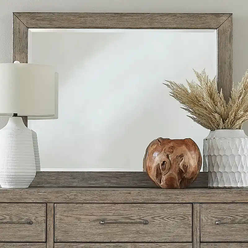 Skyview Lodge Landscape Mirror in Cobblestone - Liberty