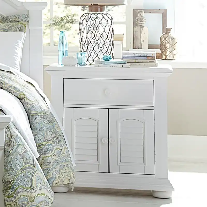 Summer House 1 Drawer Nightstand in Oyster White - Liberty