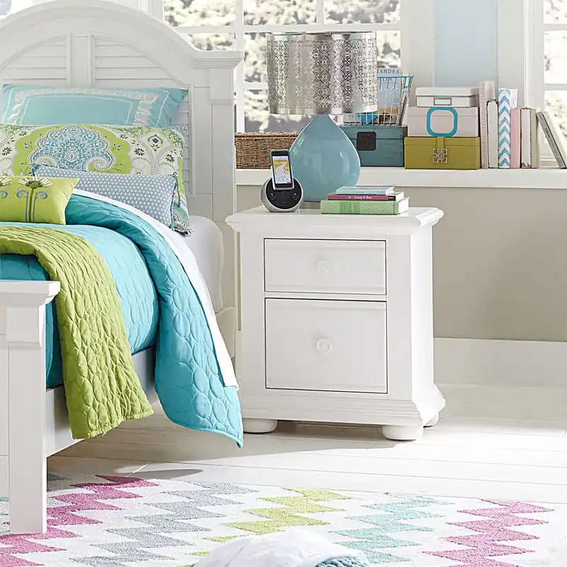 Summer House 2 Drawer Nightstand in Oyster White - Liberty