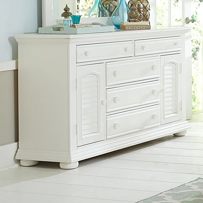 Summer House 5 Drawer Dresser in Oyster White - Liberty