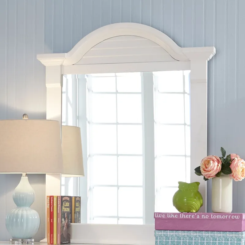 Summer House Small Mirror in Oyster White - Liberty
