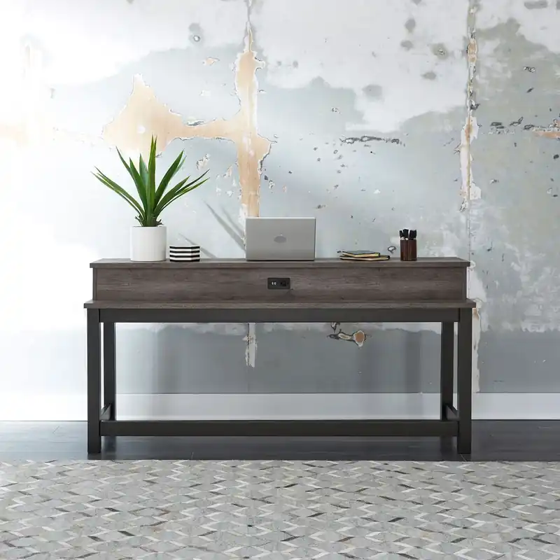 Tanners Creek Console Bar Table in Gray - Liberty
