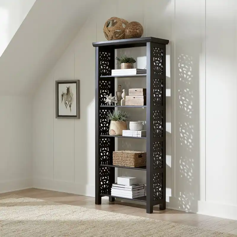 Trellis Lane Accent Bookcase in Black EST SHIP TIME APPX 4 WEEKS - Liberty