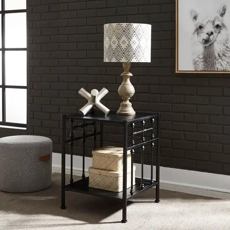 Vintage Series Open Nightstand in Black - Liberty