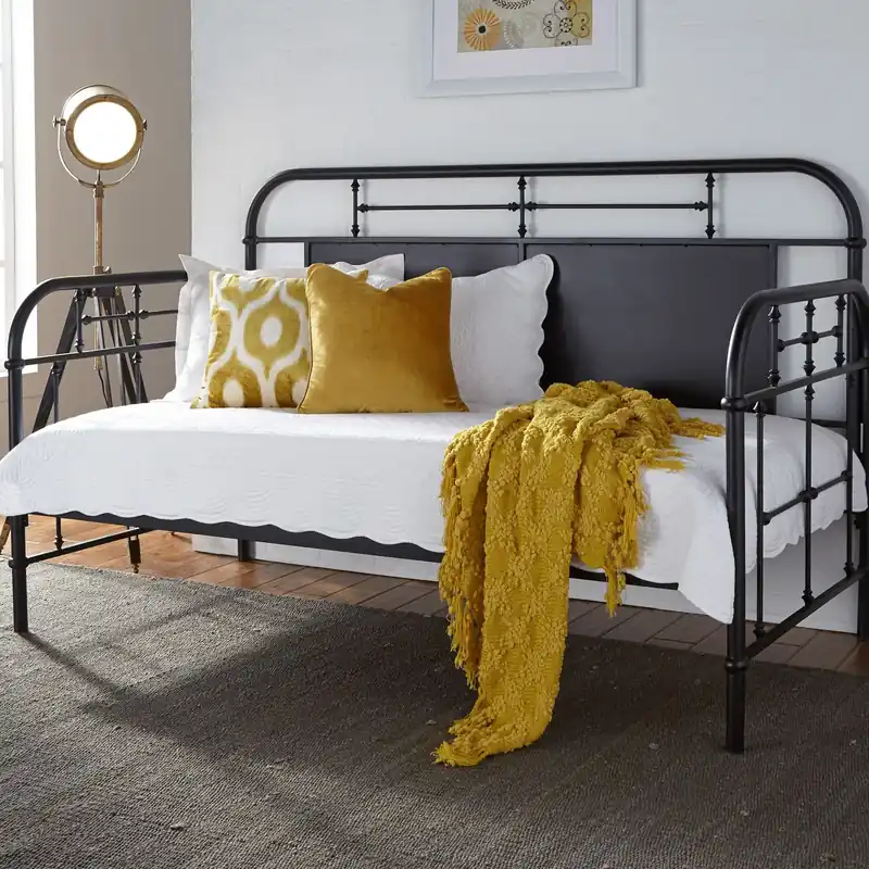 Vintage Series Twin Metal Bed in Black - Liberty
