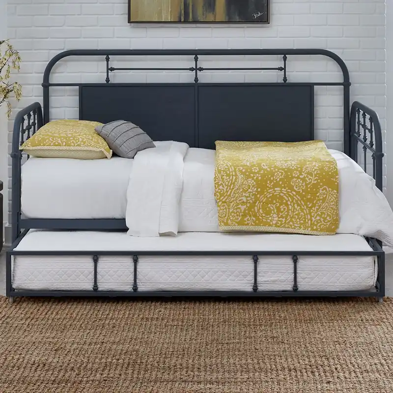 Vintage Series Twin Metal Trundle in Navy - Liberty