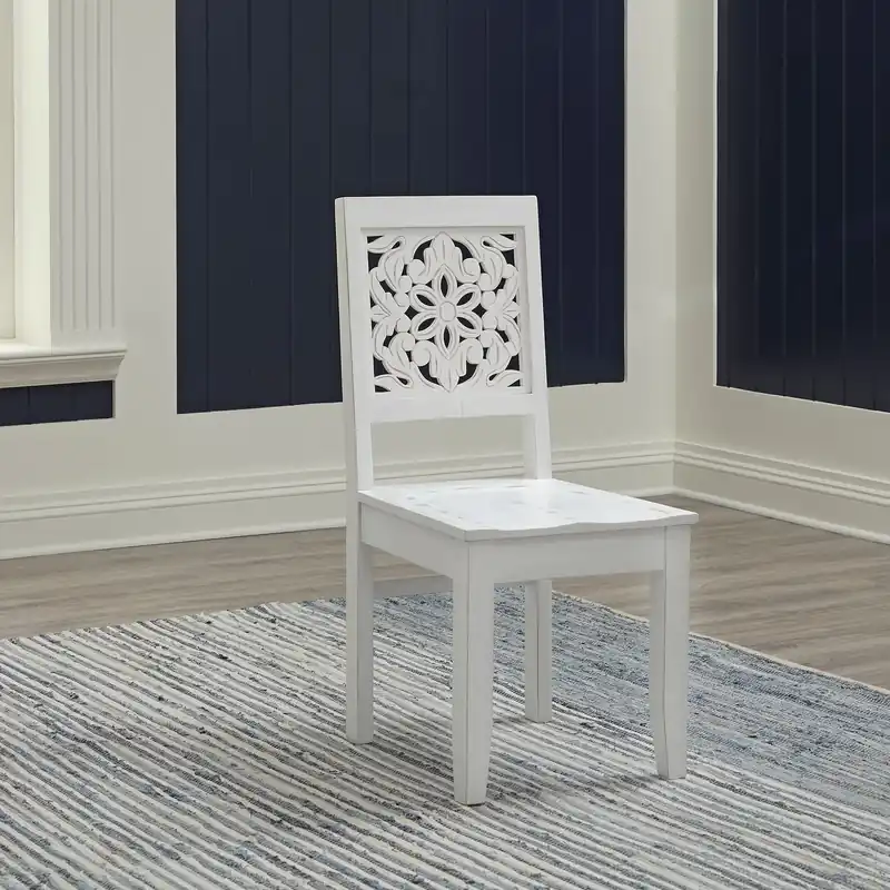 Trellis Lane Accent Chair in Weathered White - Liberty